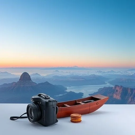A pristine, untouched glacial cave with luminous blue ice formations and subtle reflections.